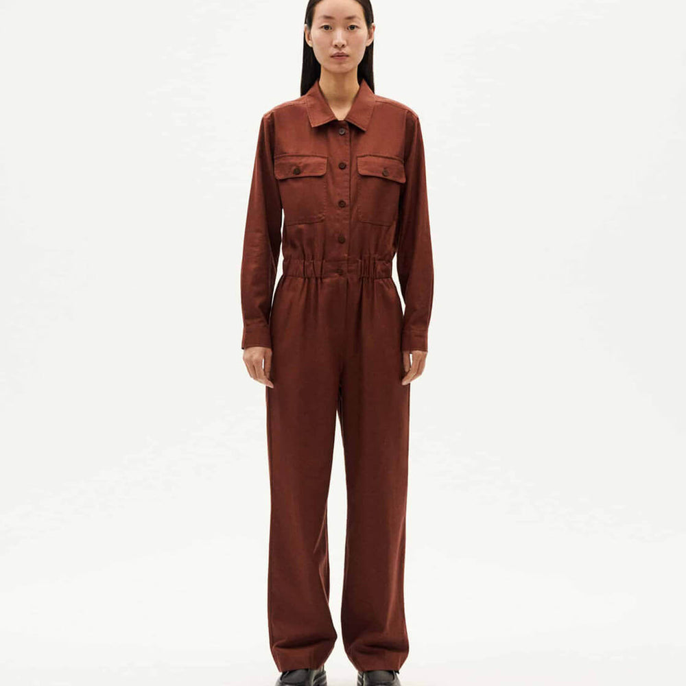 Thinking Mu W Jumpsuit Montana brown coffee