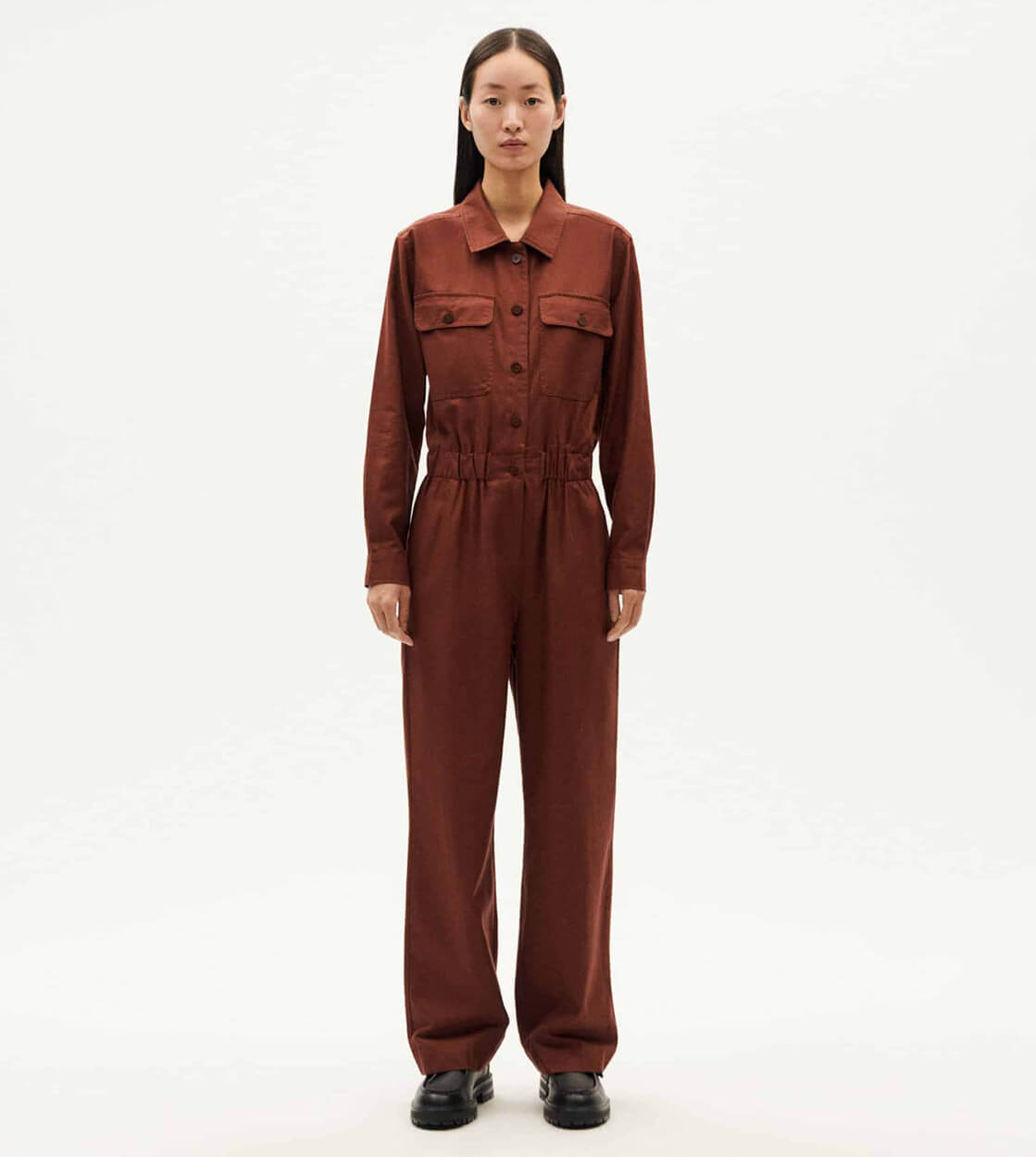 Thinking Mu W Jumpsuit Montana brown coffee