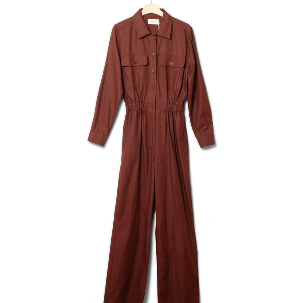 Thinking Mu W Jumpsuit Montana brown coffee