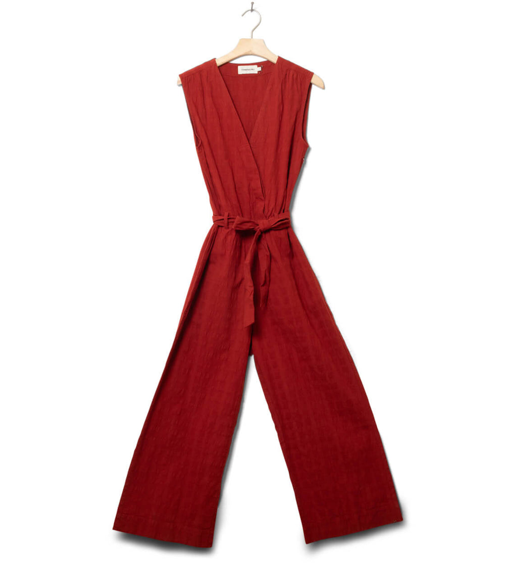 Thinking Mu W Jumpsuit Winona red orangered cuadrito