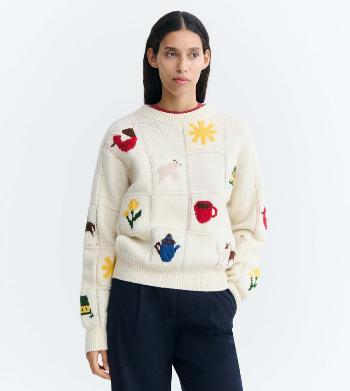 Thinking Mu W Knit Candela beige masia