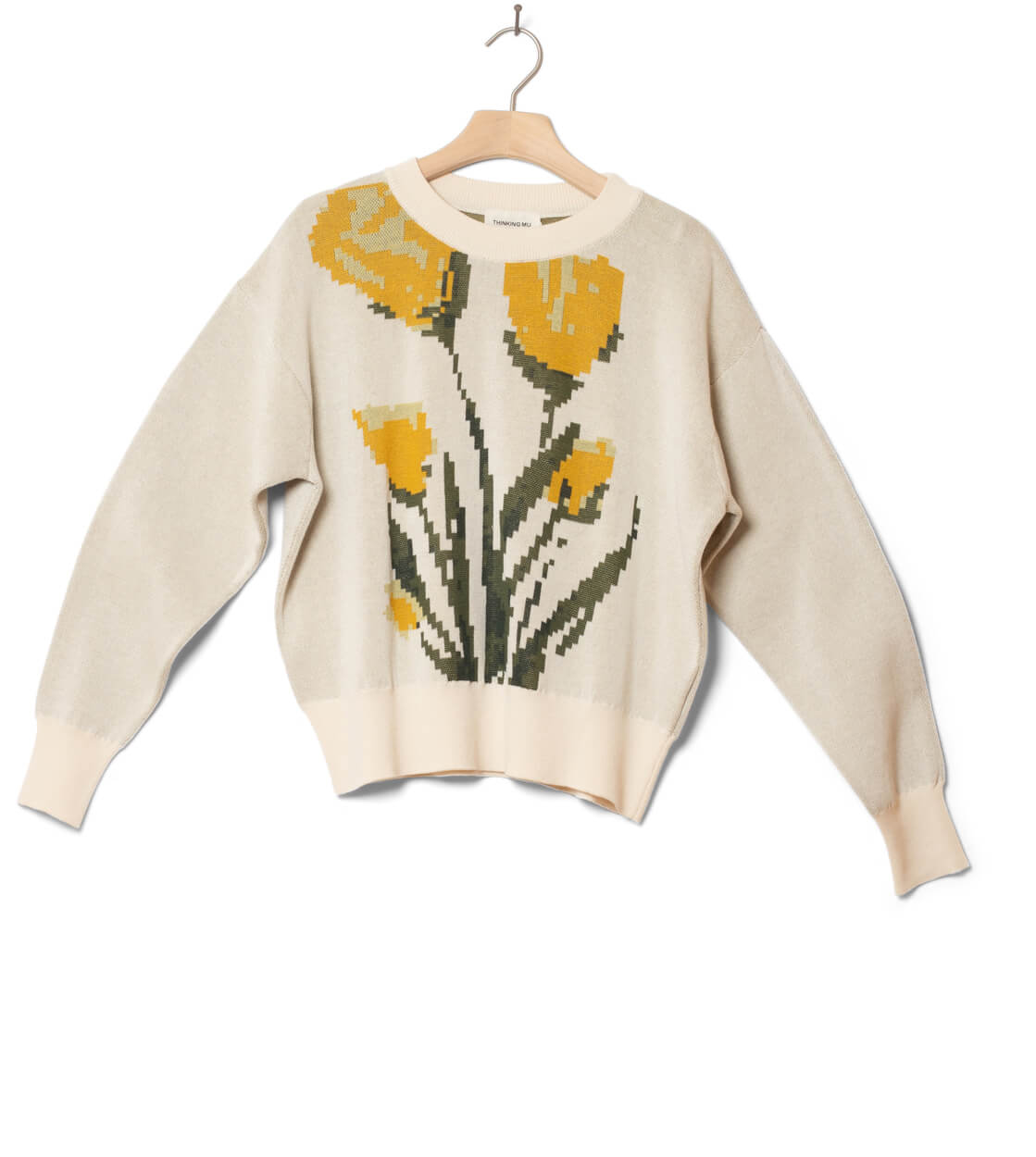 Thinking Mu W Knit Petra beige poppy ecru