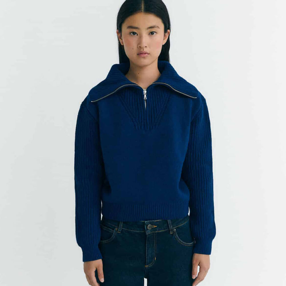 Thinking Mu W Knit Tanit blue indigo