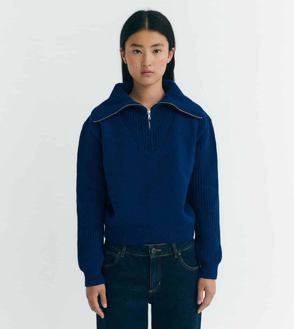 Thinking Mu W Knit Tanit blue indigo