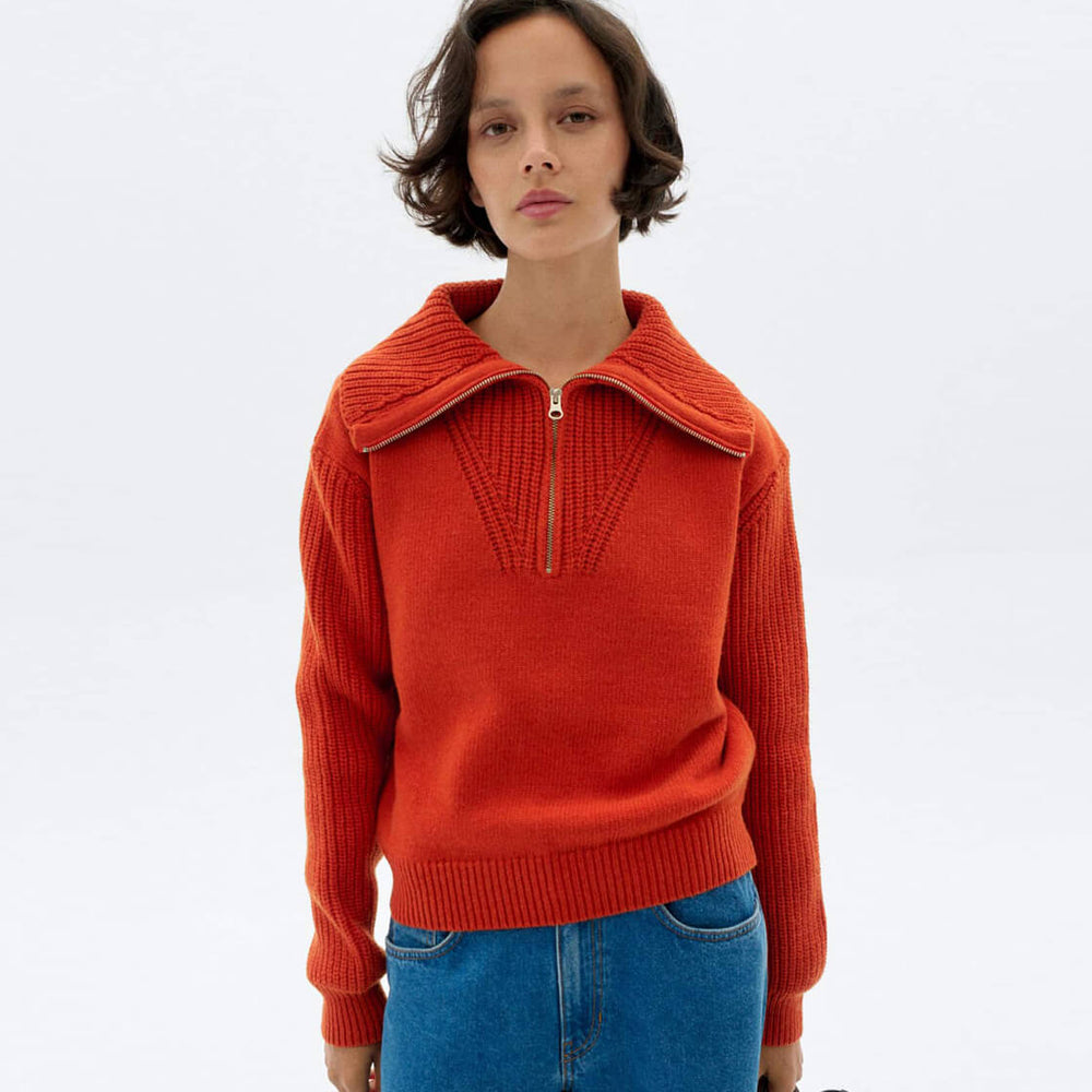 Thinking Mu W Knit Tanit orange apricot