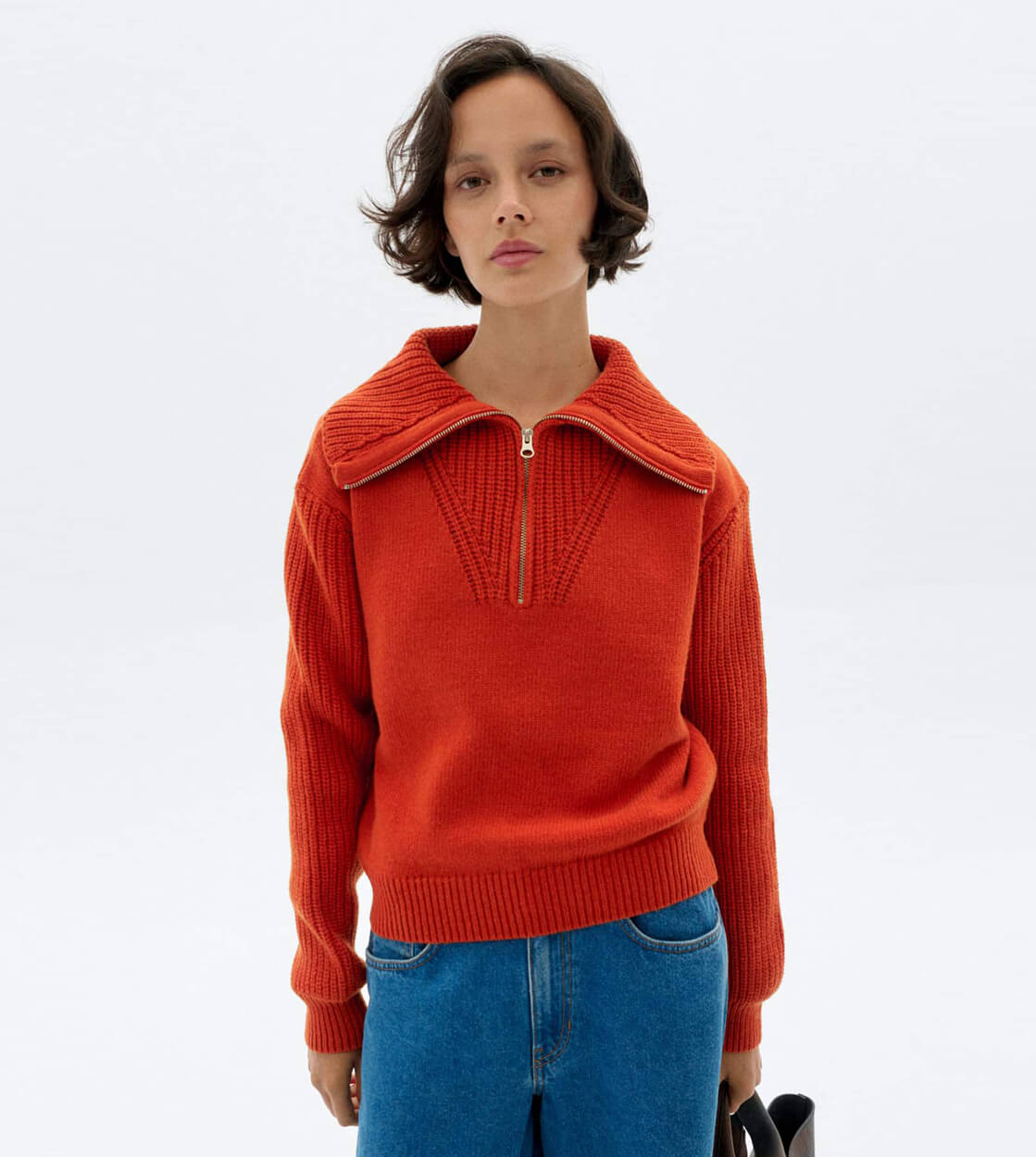 Thinking Mu W Knit Tanit orange apricot