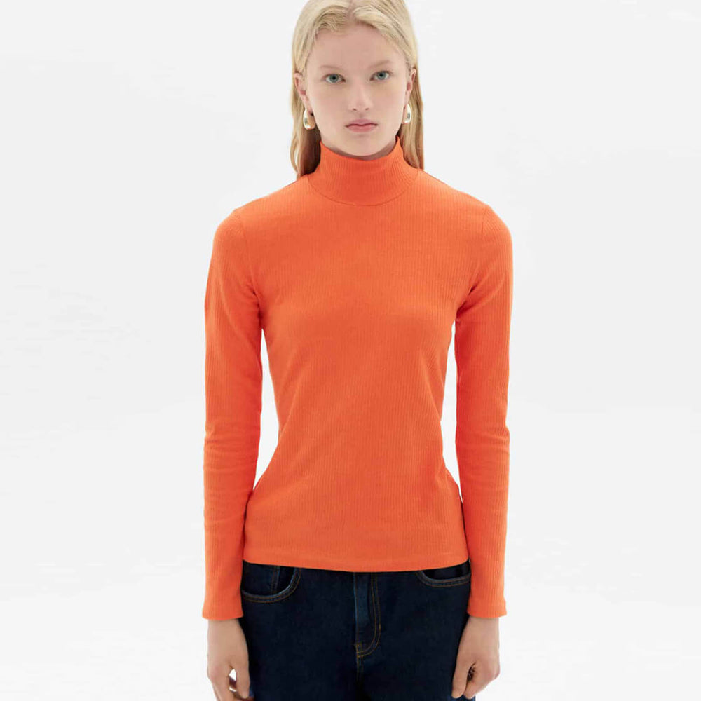 Thinking Mu W Longsleeve Aine Hemp orange apricot