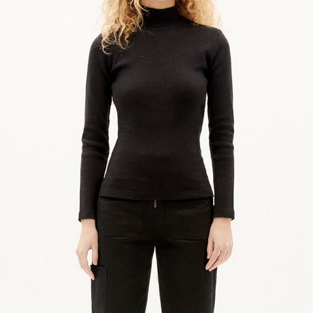 Thinking Mu W Longsleeve Aine Rib black