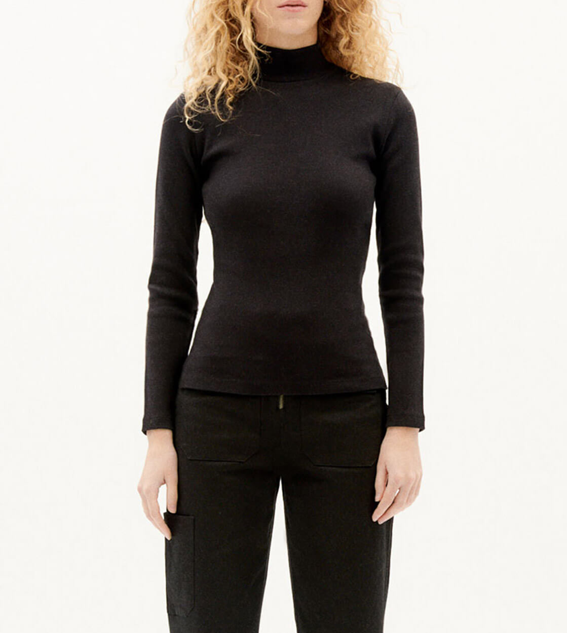 Thinking Mu W Longsleeve Aine Rib black