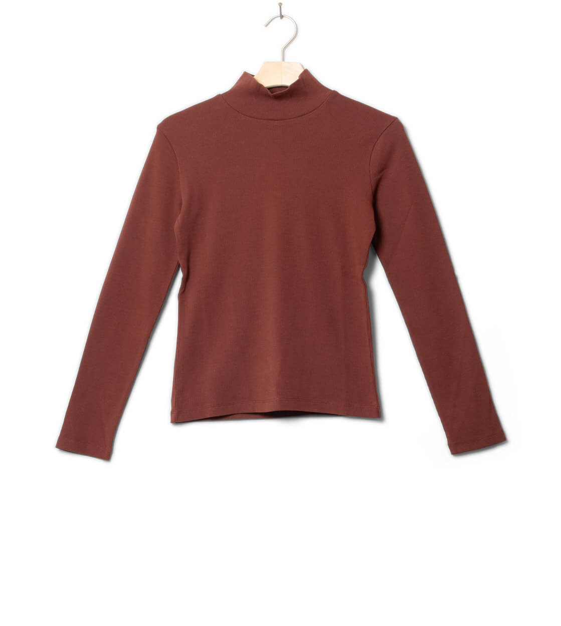 Thinking Mu W Longsleeve Aine Rib brown coffee