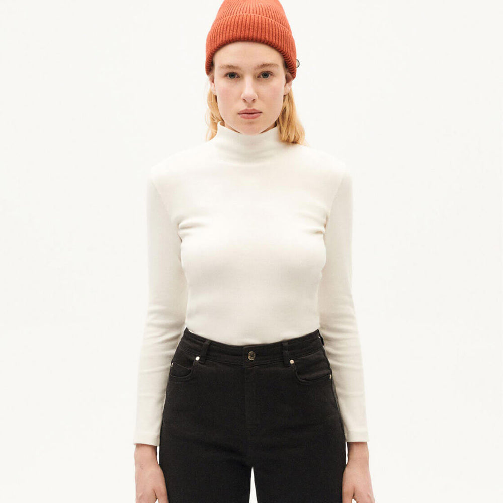 Thinking Mu W Longsleeve Aine white rib