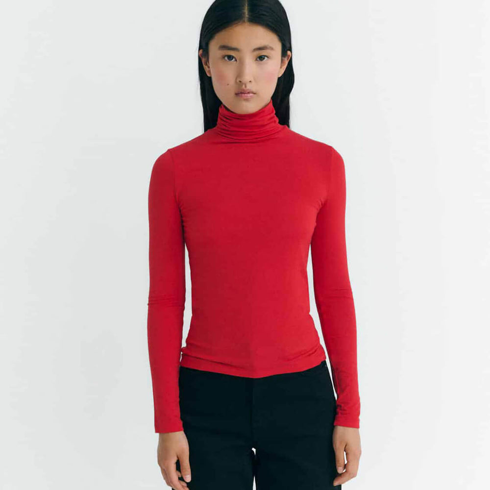 Thinking Mu W Longsleeve Noe Cachemire red