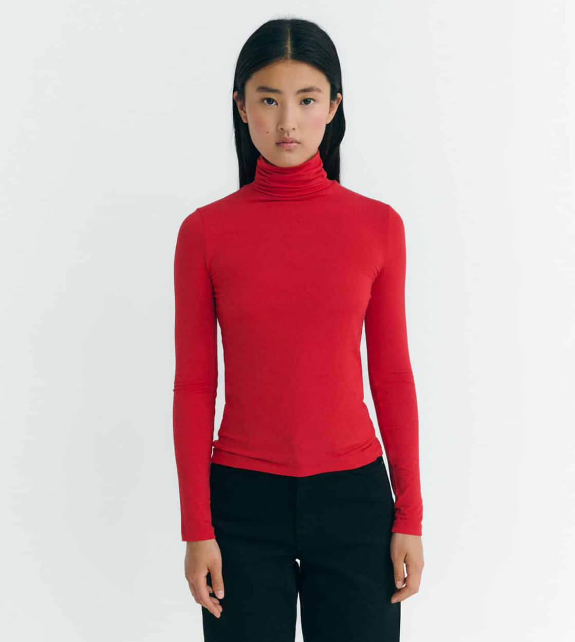 Thinking Mu W Longsleeve Noe Cachemire red