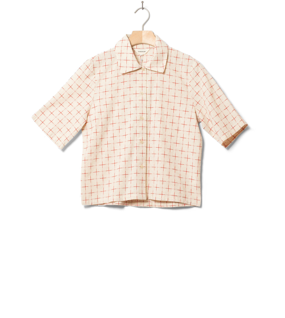 Thinking Mu W Shirt Ane beige lattice
