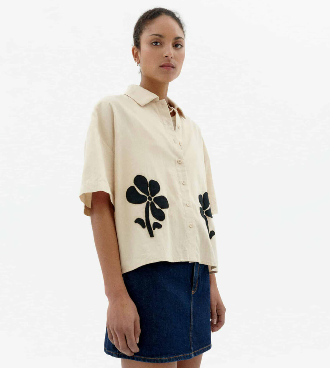 Thinking Mu W Shirt Anna beige marygold
