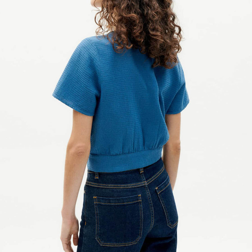 
                      
                        Thinking Mu W Shirt Celina blue dark heritage loop
                      
                    