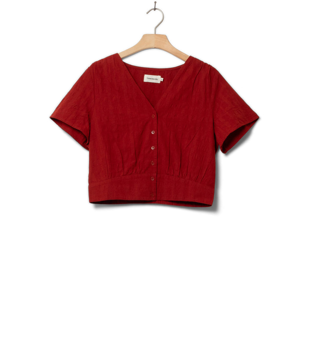 Thinking Mu W Shirt Celina red orangered cuadrito