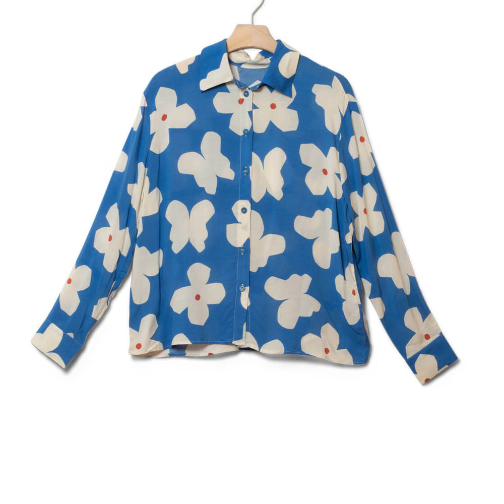 Thinking Mu W Shirt Kati blue big butterfly