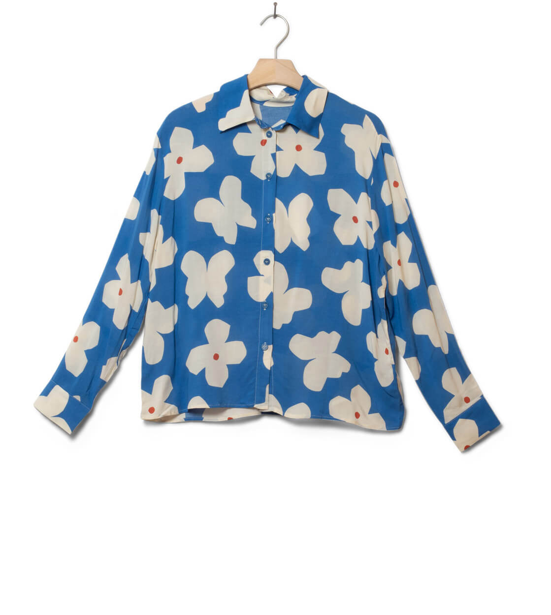 Thinking Mu W Shirt Kati blue big butterfly