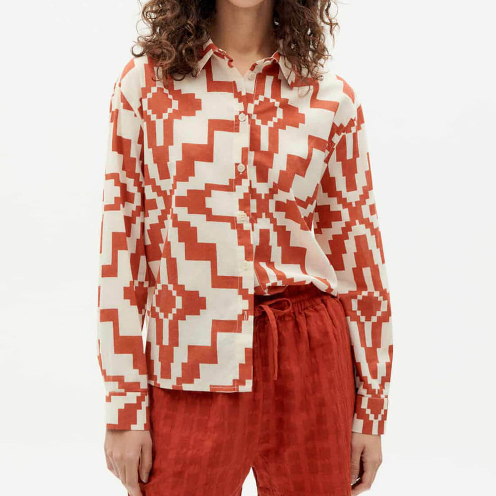 Thinking Mu W Shirt Kati red orange ilusion