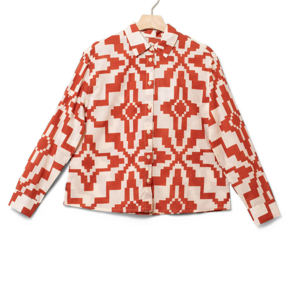Thinking Mu W Shirt Kati red orange ilusion