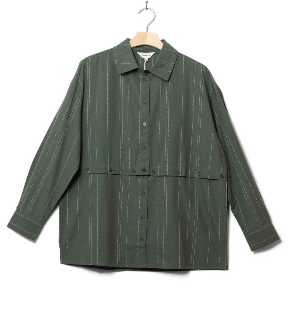Thinking Mu W Shirt Nataly green dark eucaliptus