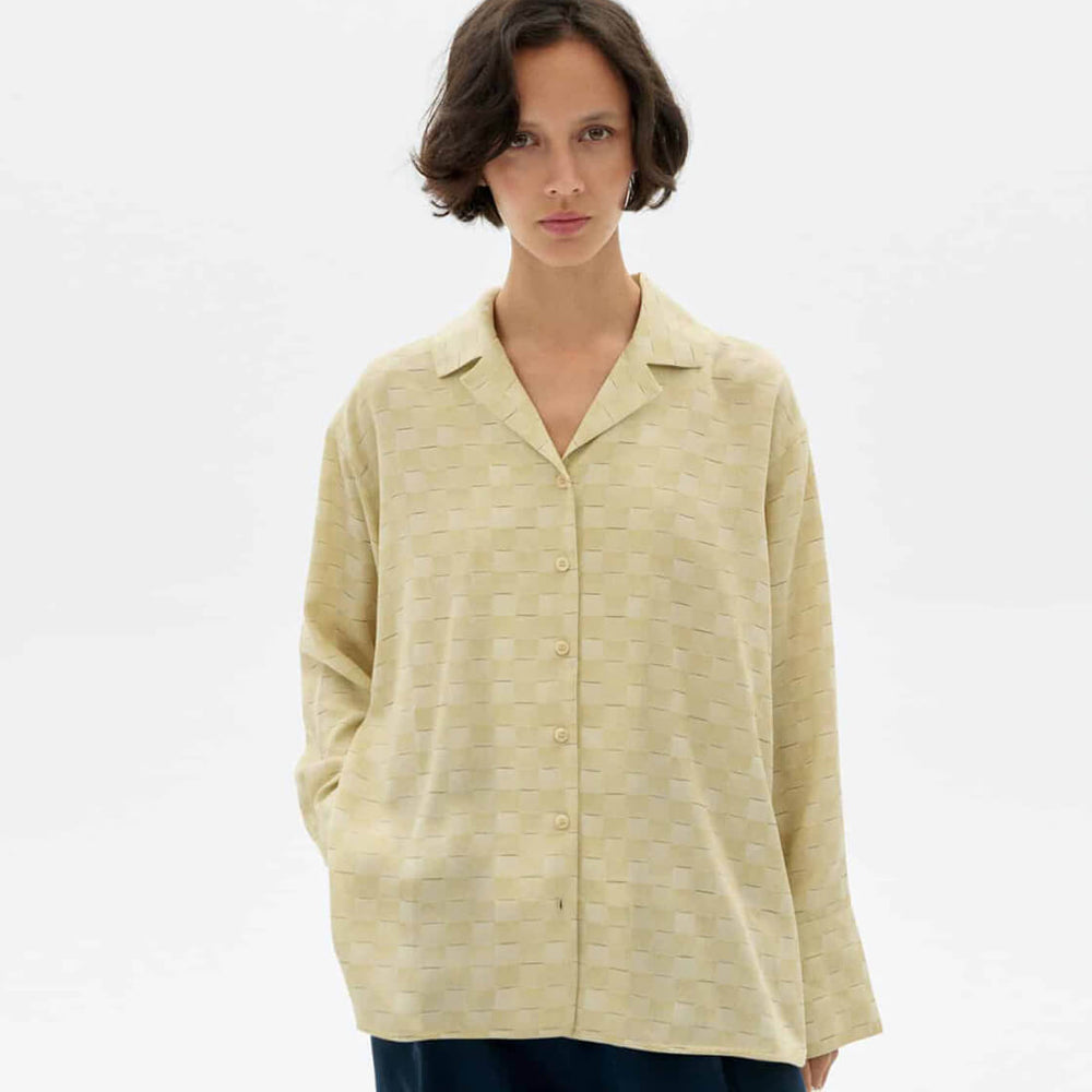 Thinking Mu W Shirt Sira beige julia printed