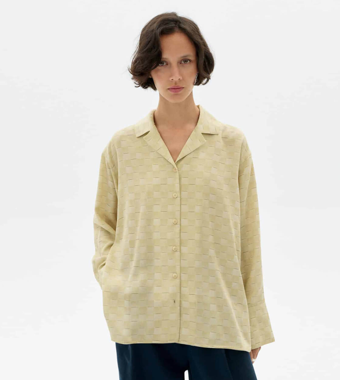 Thinking Mu W Shirt Sira beige julia printed