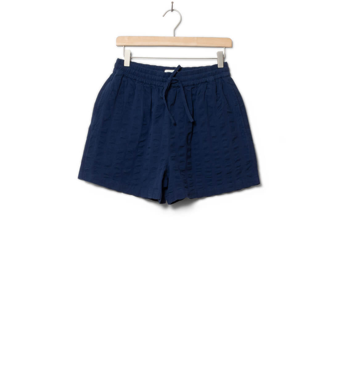 Thinking Mu W Shorts Geranio Seersucker blue navy big