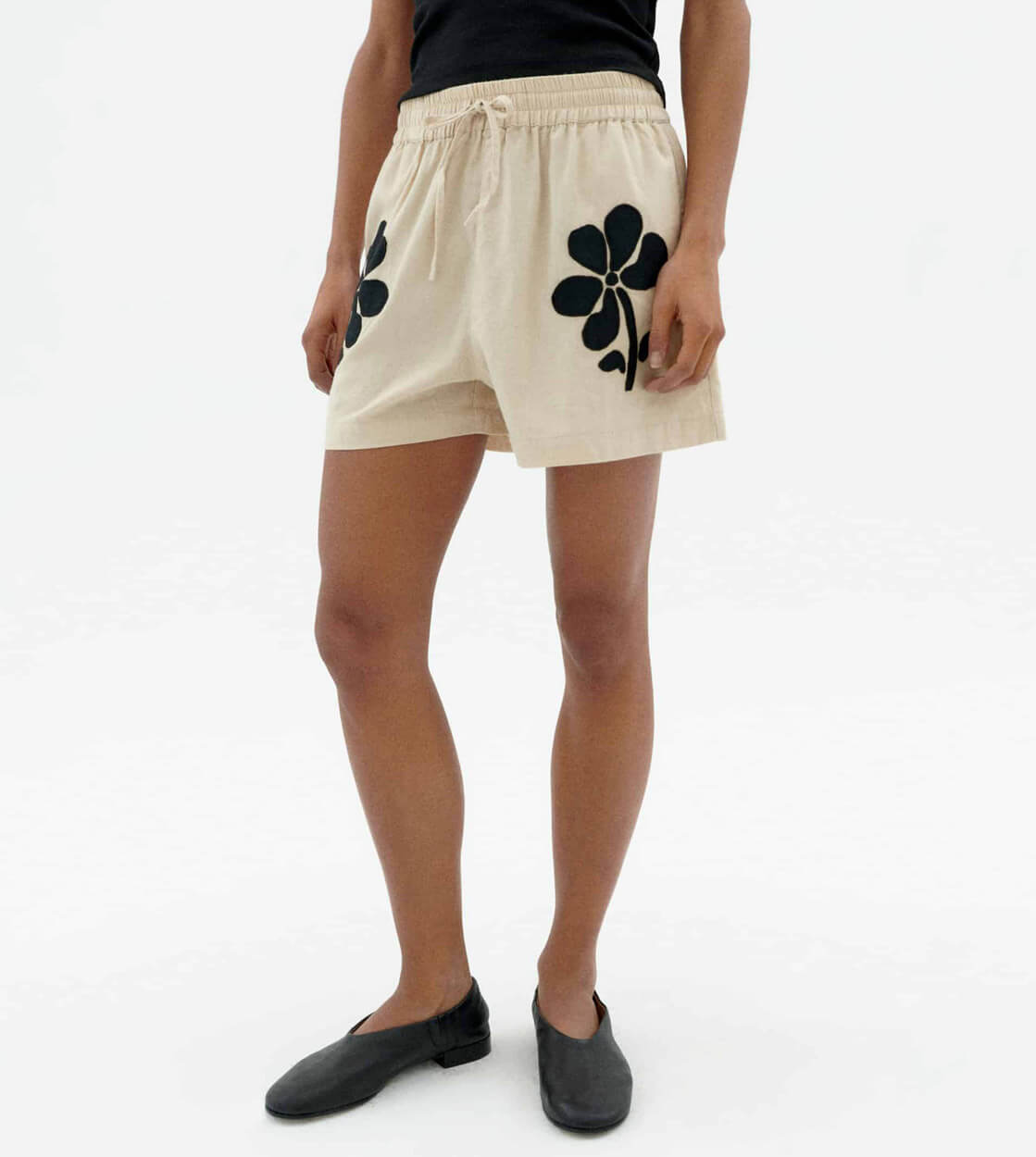 Thinking Mu W Shorts Geranio beige marygold