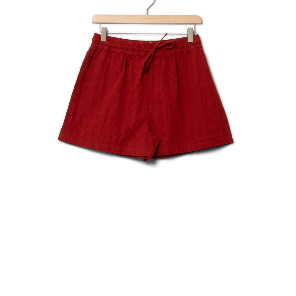 Thinking Mu W Shorts Geranio red orangered cuadrito