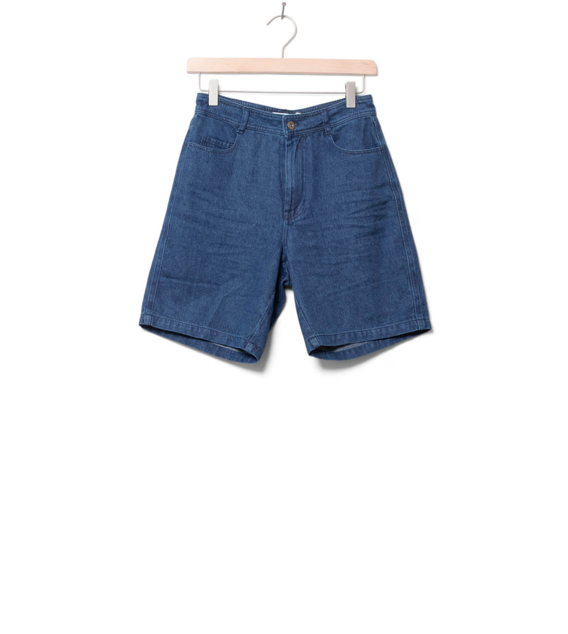 Thinking Mu W Shorts Jasmine blue hemp denim