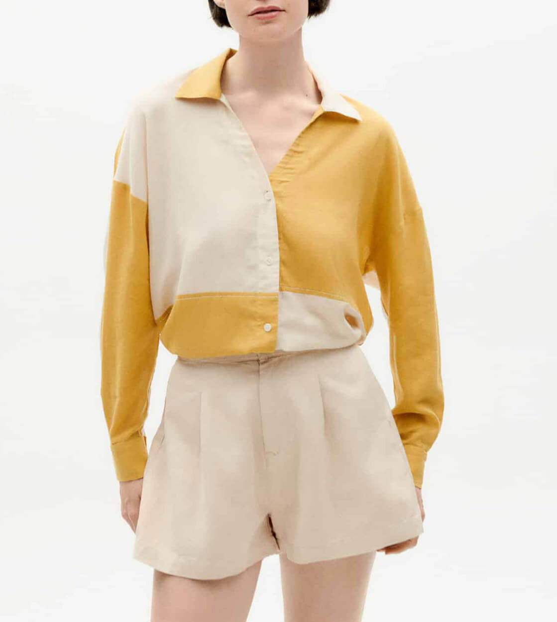 Thinking Mu W Shorts Narciso Hemp beige pearl