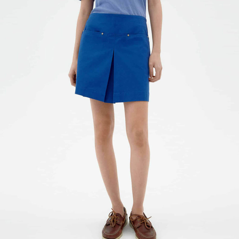 Thinking Mu W Skirt Mabel blue indigo