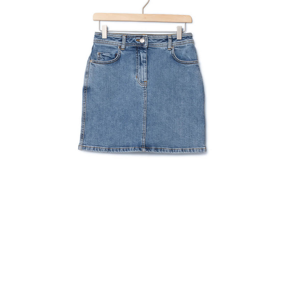 Thinking Mu W Skirt Marsha Denim blue light clean