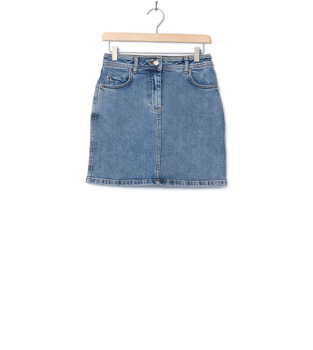 Thinking Mu W Skirt Marsha Denim blue light clean