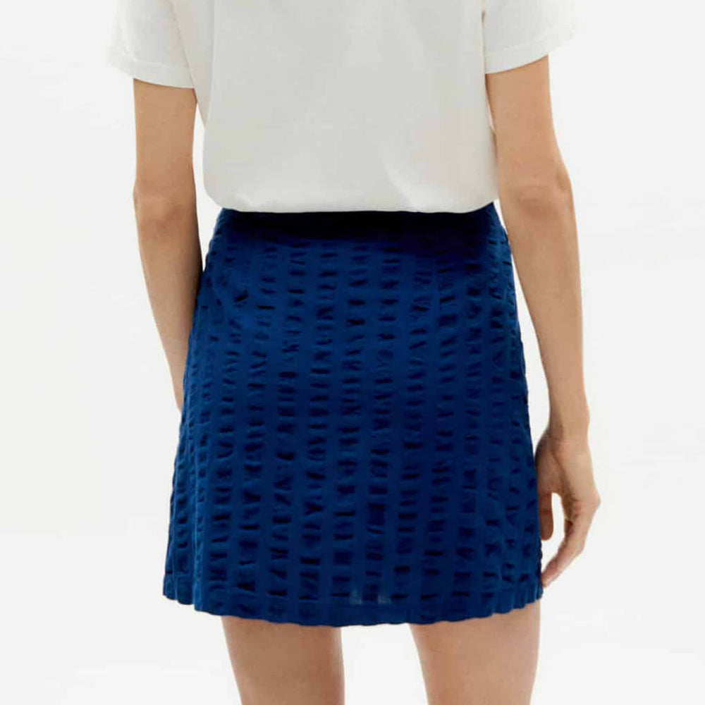 
                      
                        Thinking Mu W Skirt Milena Seersucker blue navy big
                      
                    