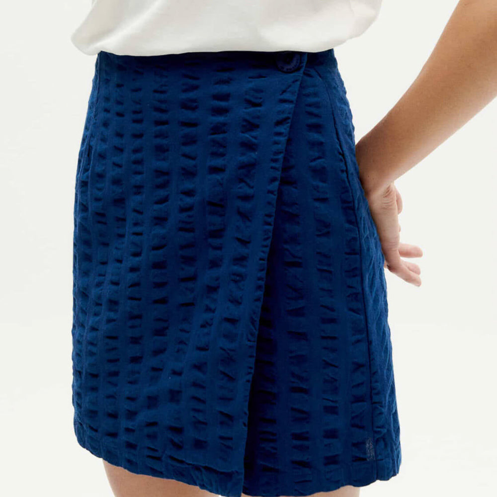 
                      
                        Thinking Mu W Skirt Milena Seersucker blue navy big
                      
                    