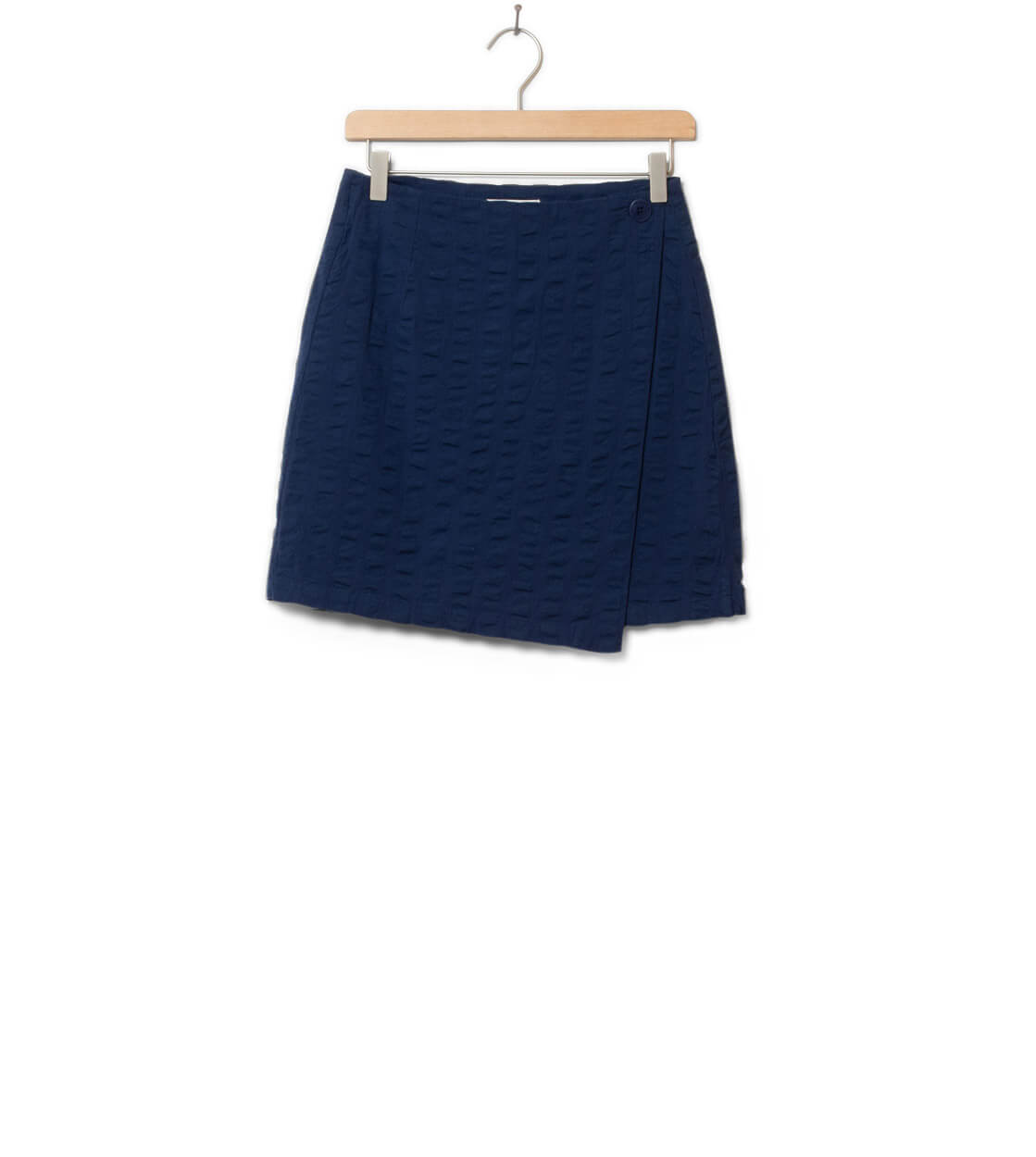 Thinking Mu W Skirt Milena Seersucker blue navy big