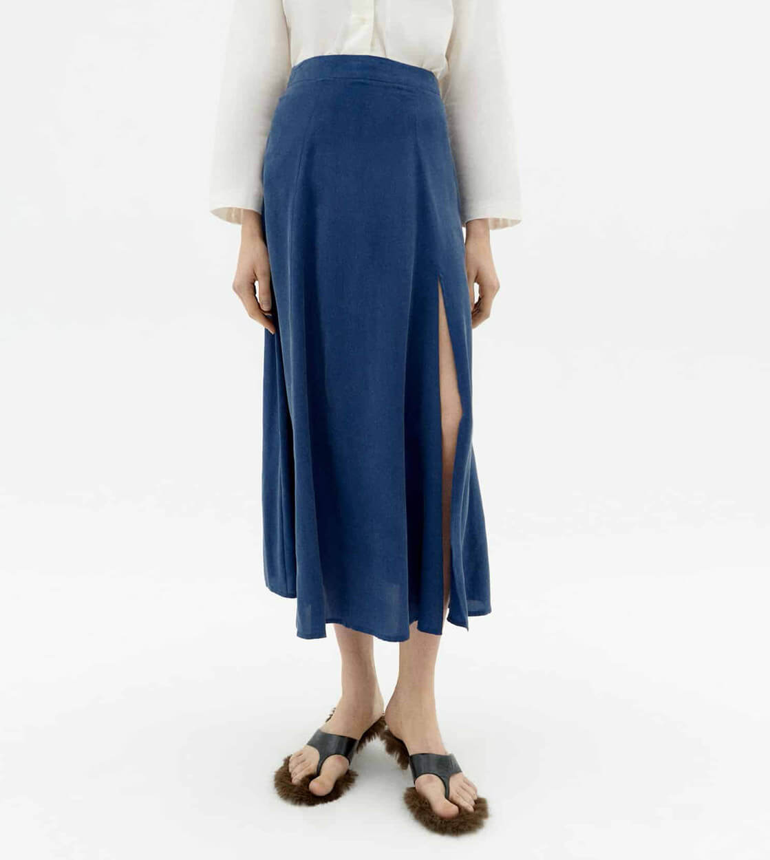 Thinking Mu W Skirt Tora blue cobalt