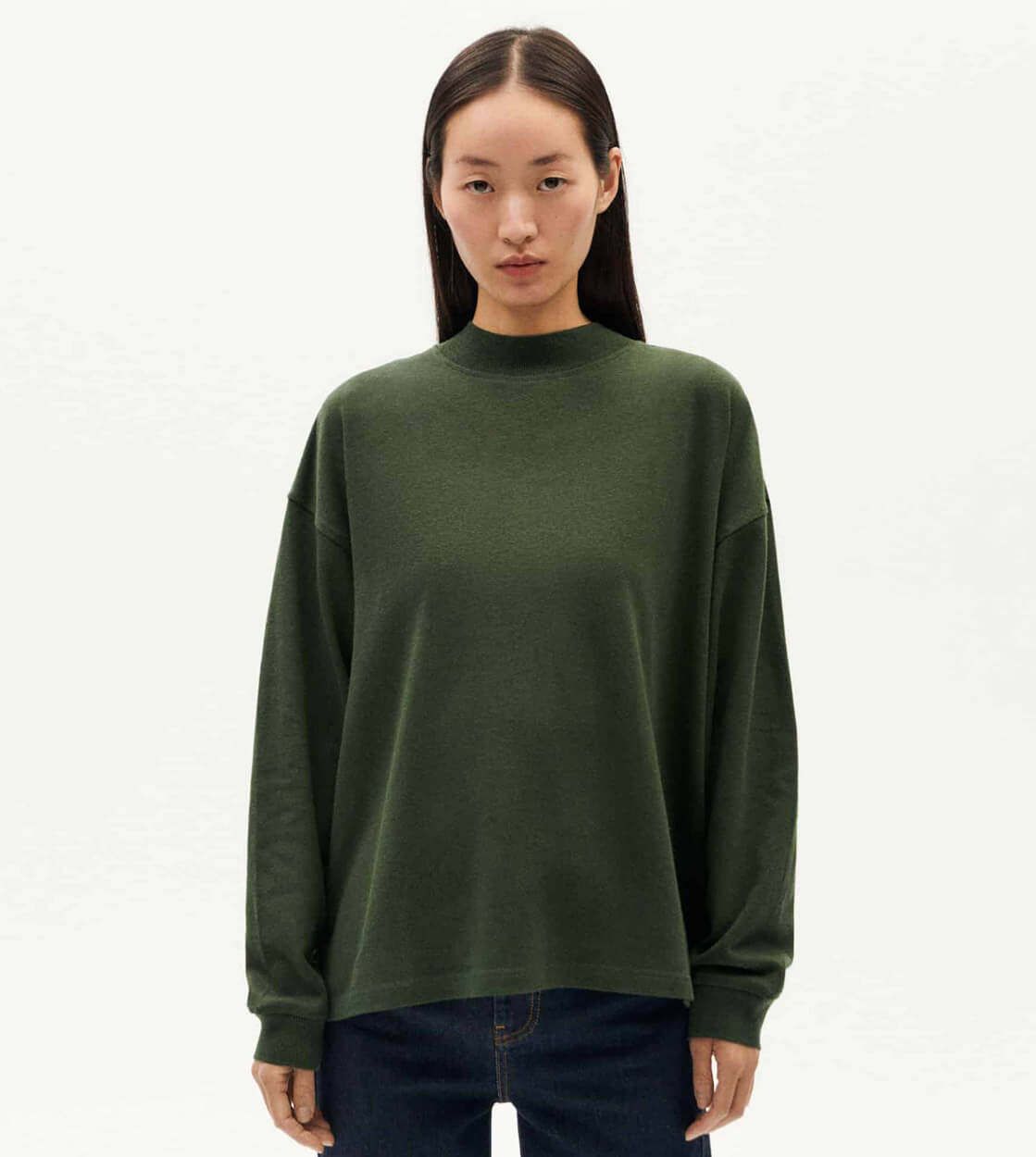 Thinking Mu W Sweater Freire green bottle