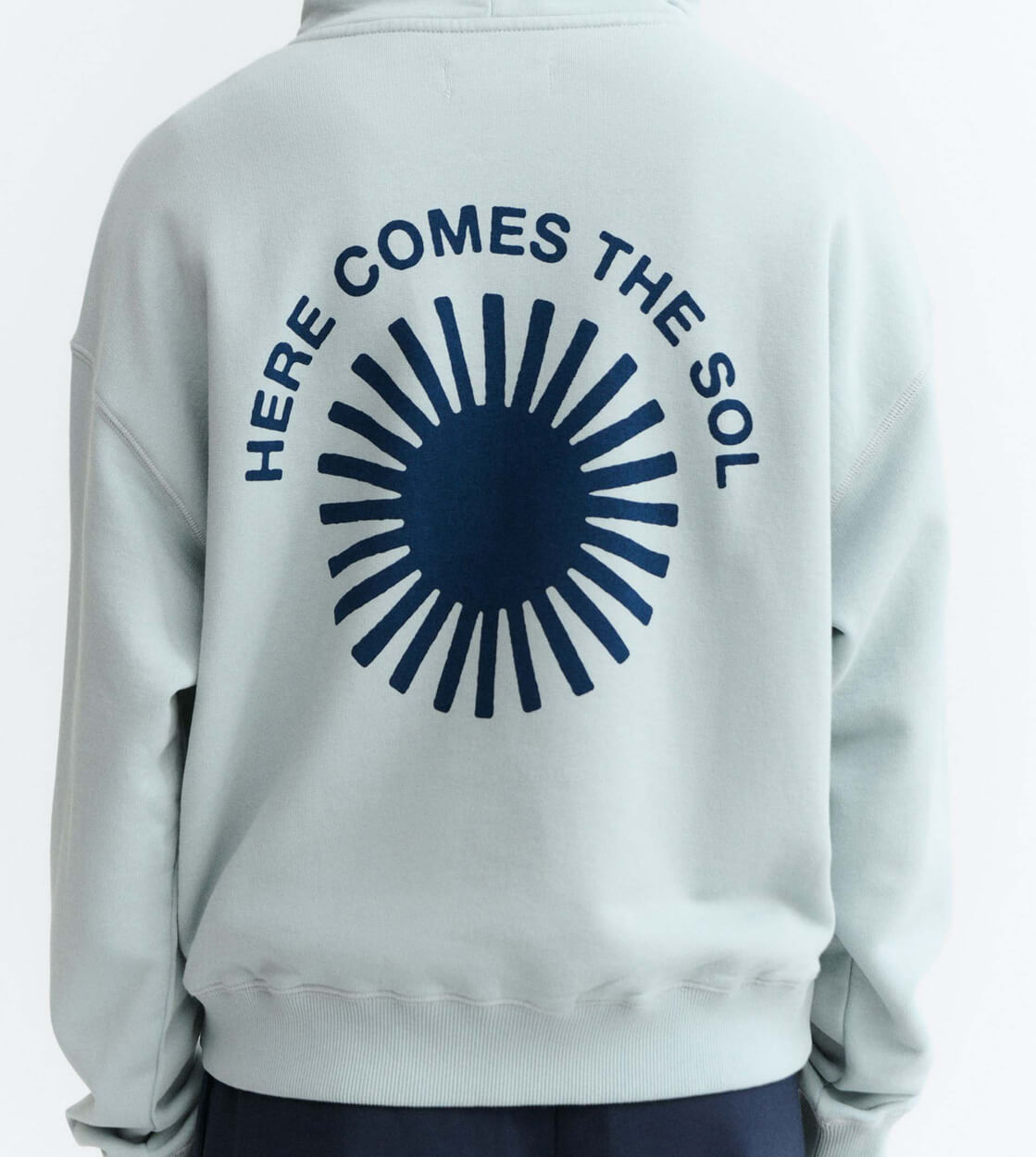 Thinking Mu W Sweater Valeria Hooded blue retro sol