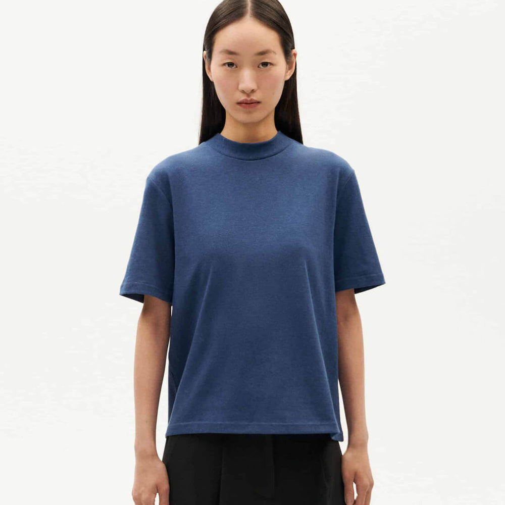 Thinking Mu W T-Shirt Aidin Hemp blue dark heritage