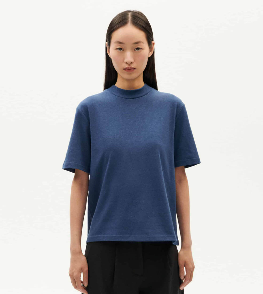 Thinking Mu W T-Shirt Aidin Hemp blue dark heritage