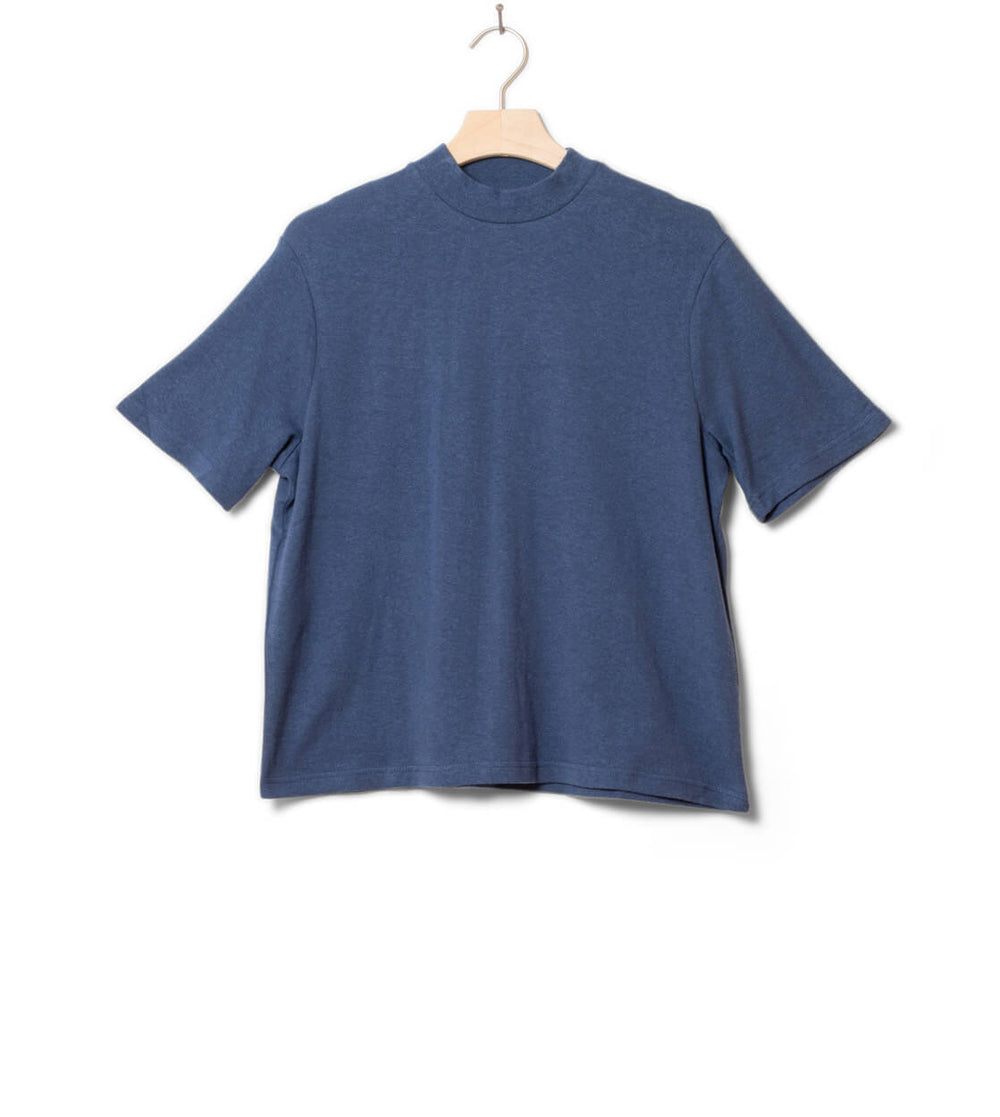 Thinking Mu W T-Shirt Aidin Hemp blue dark heritage