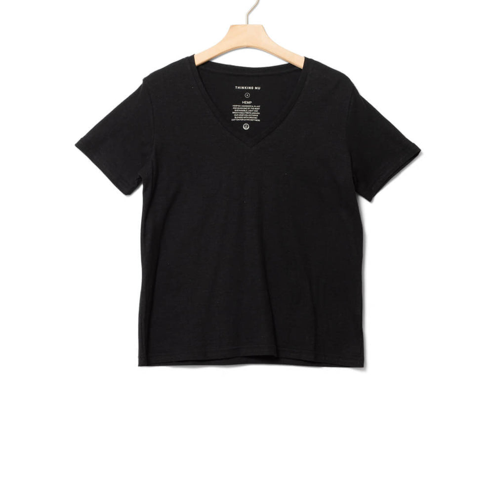 Thinking Mu W T-Shirt Clavel Hemp black