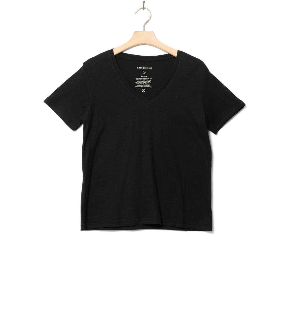 Thinking Mu W T-Shirt Clavel Hemp black