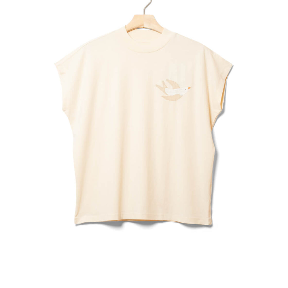 Thinking Mu W T-Shirt Volta Bird beige