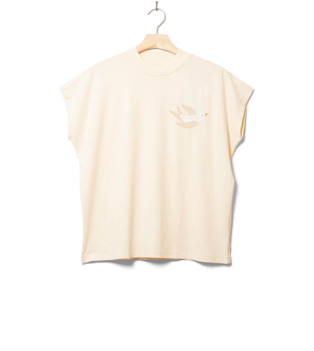Thinking Mu W T-Shirt Volta Bird beige