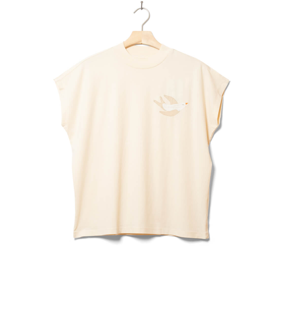 Thinking Mu W T-Shirt Volta Bird beige